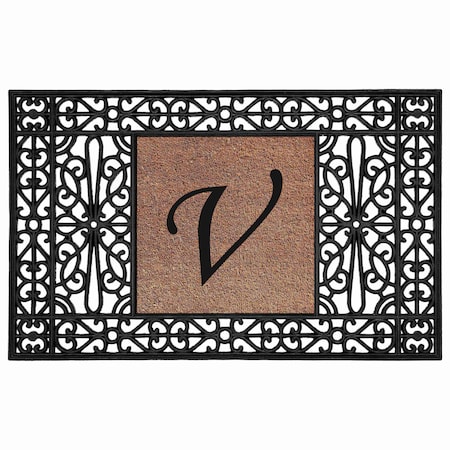 Calloway Mills Monogram Door Mat, Coir, Black, Natural, 30 in W x 48 in L 104103048V